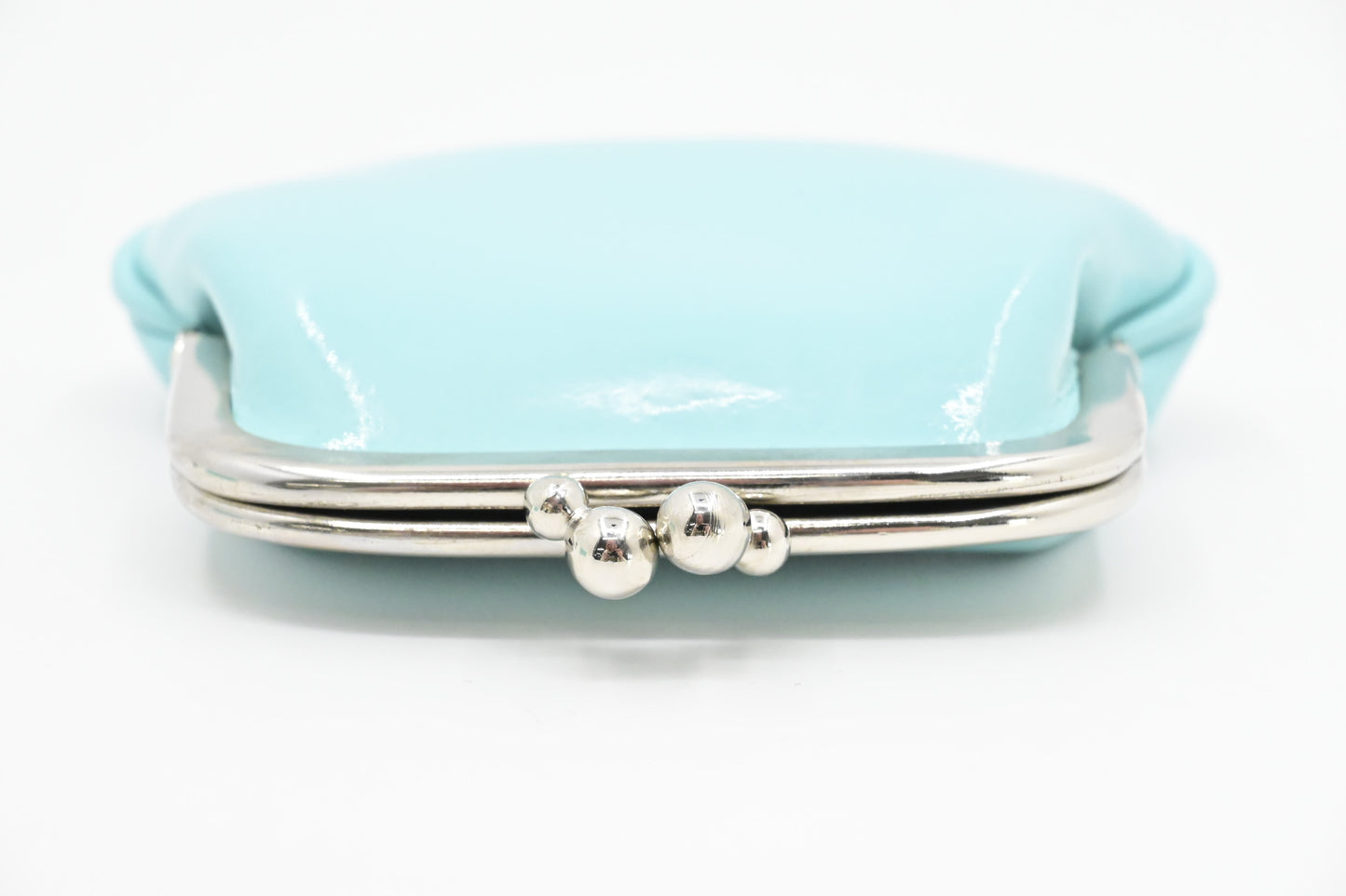 Tiffany & Co. Kisslock Coin Case in Blue Leather