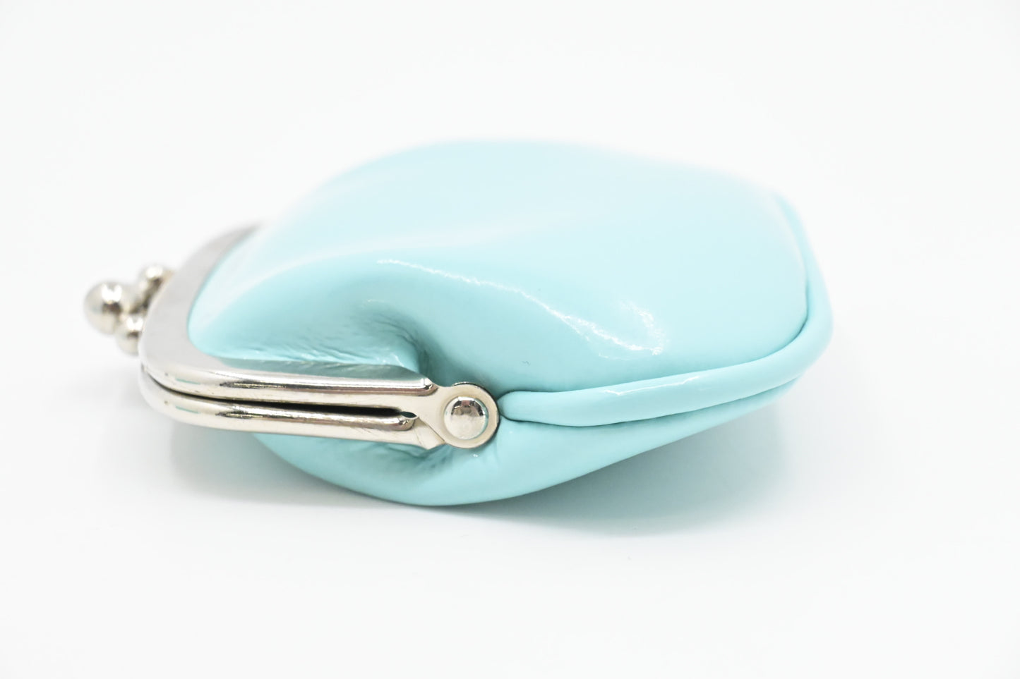 Tiffany & Co. Kisslock Coin Case in Blue Leather