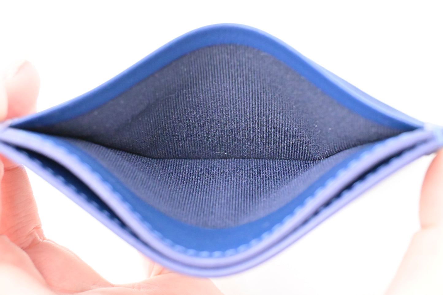 MCM Card Holder in Blue Denim and Leather