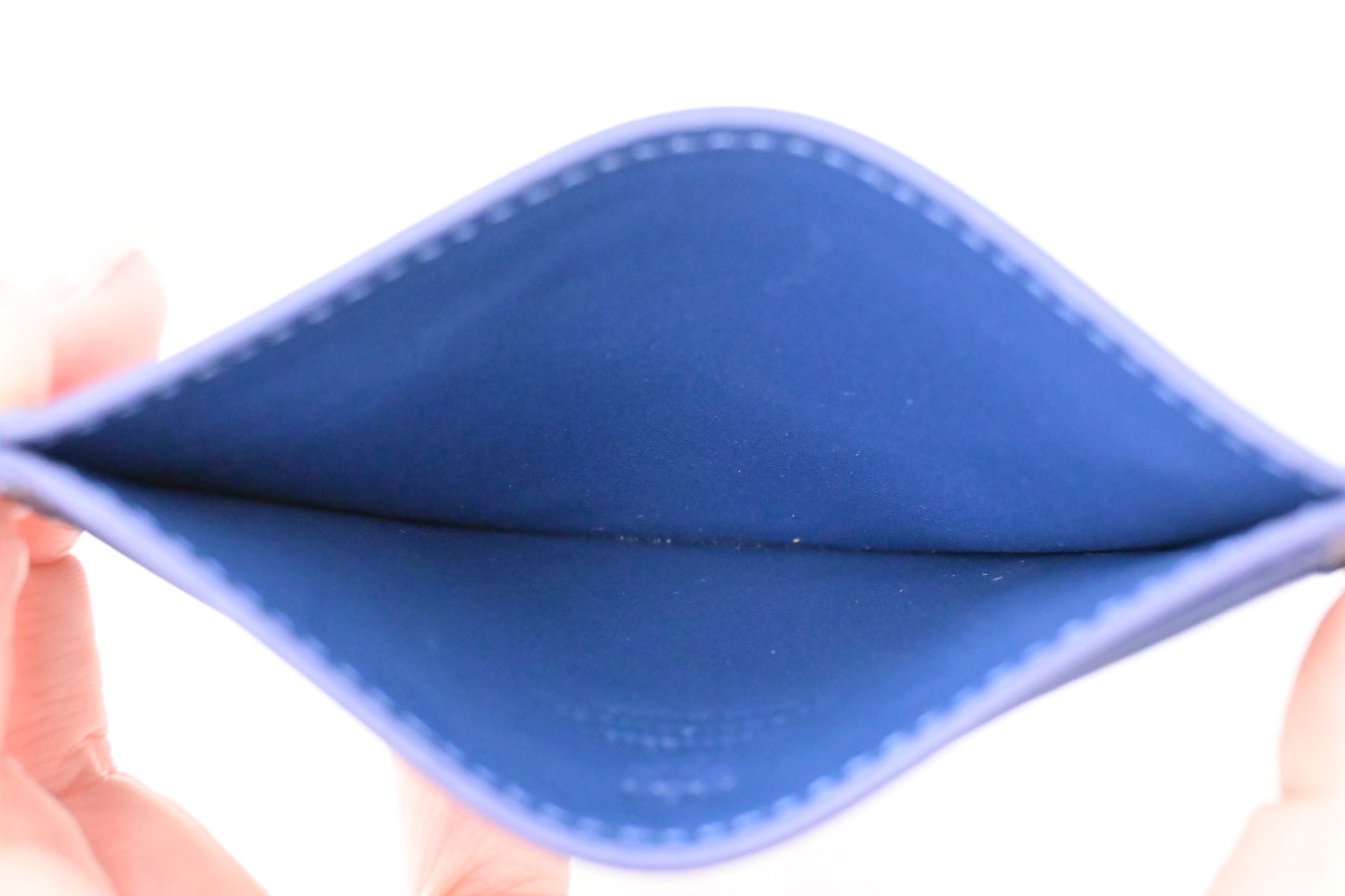 MCM Card Holder in Blue Denim and Leather