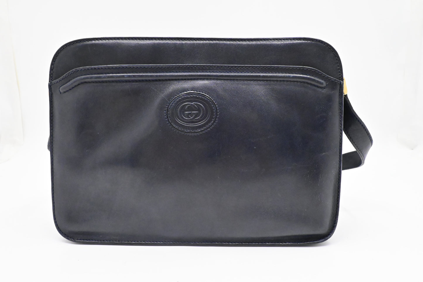 Gucci Crossbody Bag in Dark Navy Blue Leather