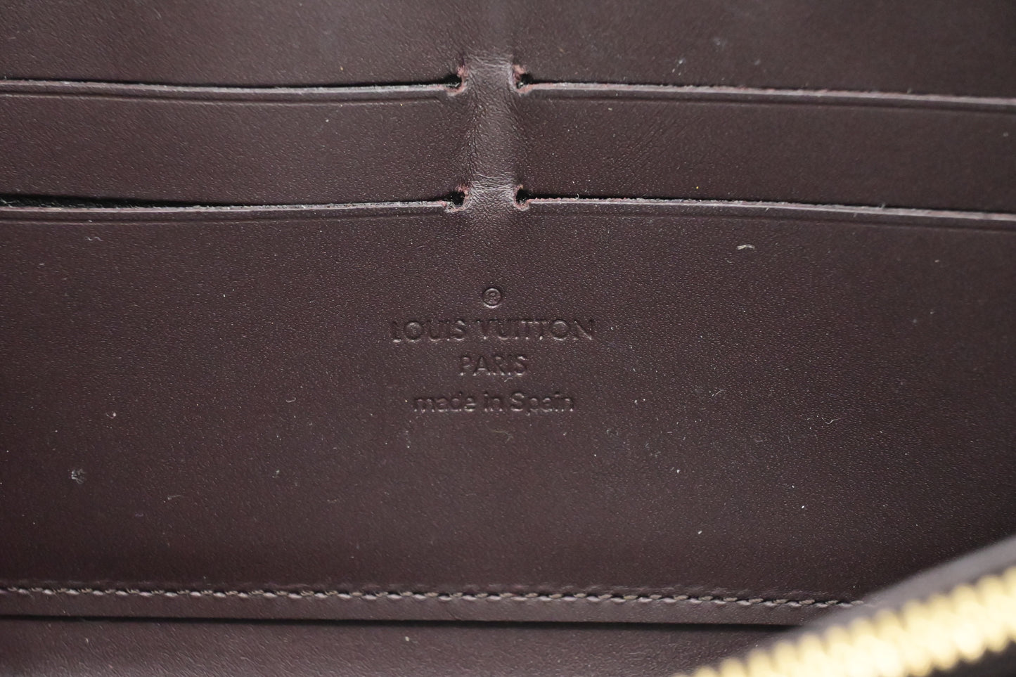 Louis Vuitton Long Zippy Wallet in Amarante Vernis Leather