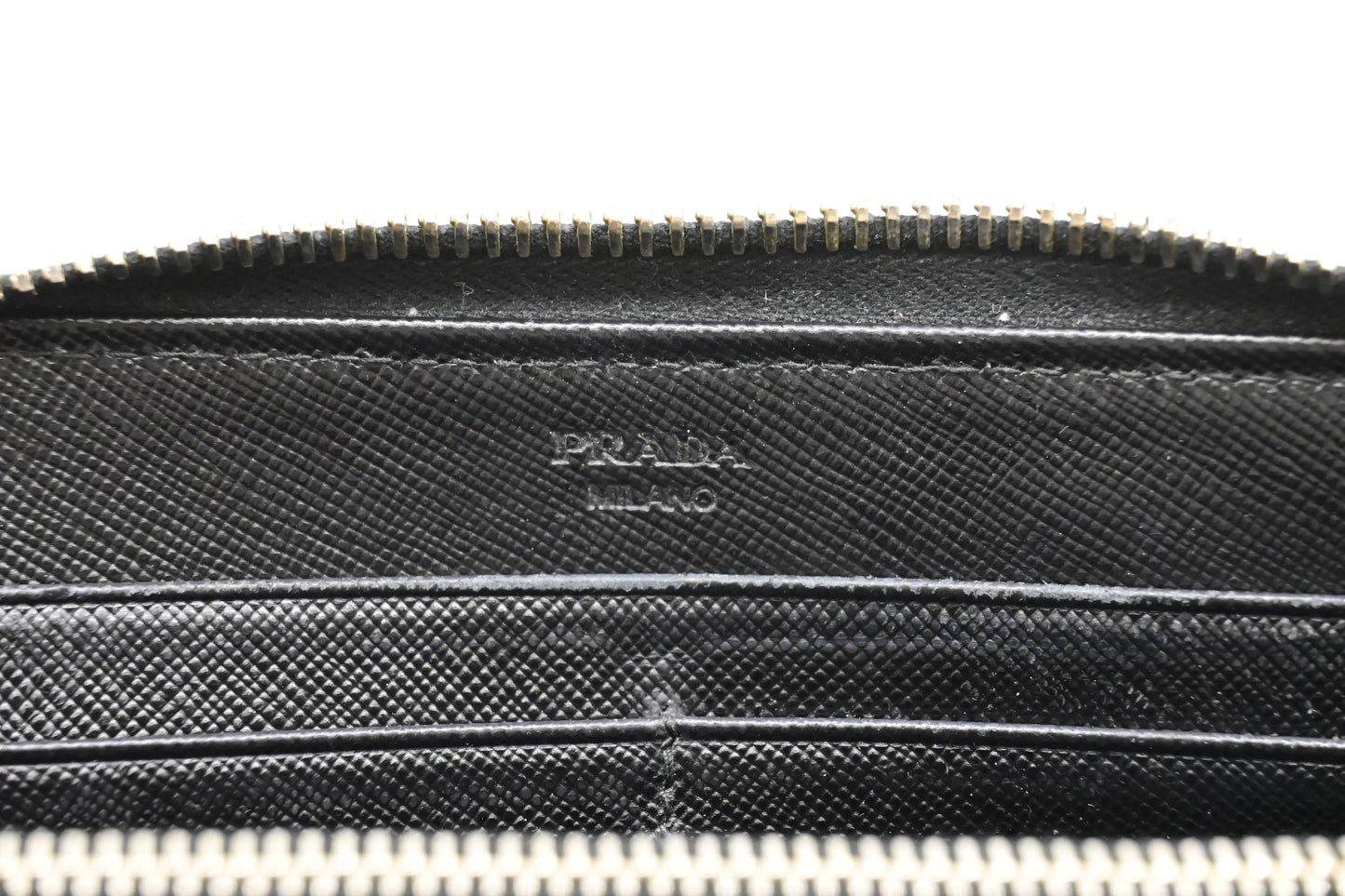 Prada Wallet in Black Saffiano Leather