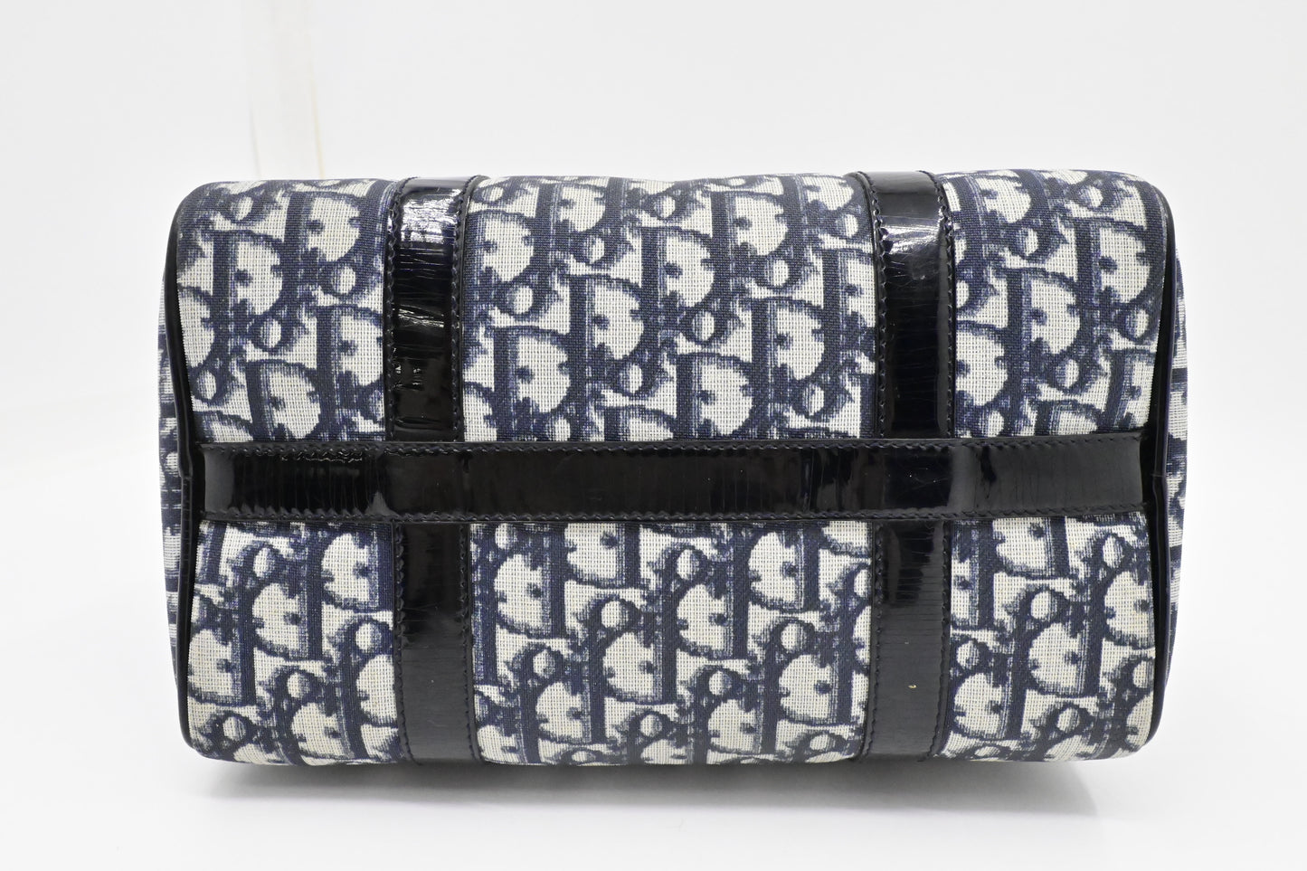 Dior Boston Bag in Blue Oblique Coated Canvas