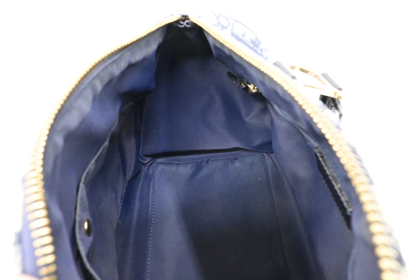 Dior Boston Bag in Blue Oblique Coated Canvas