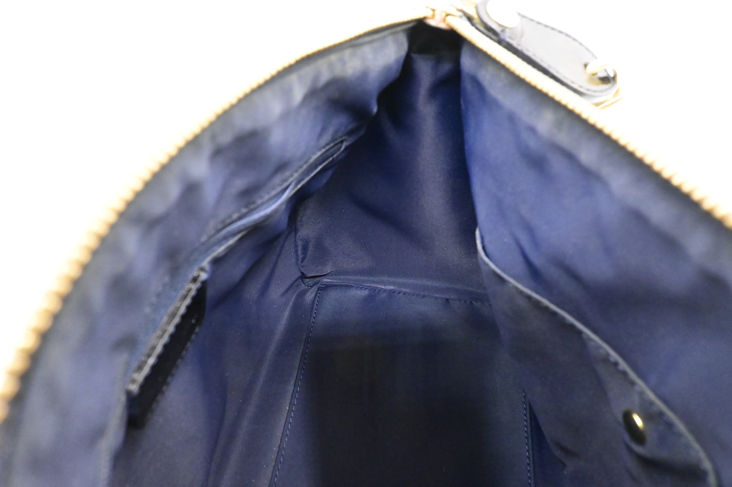 Dior Boston Bag in Blue Oblique Coated Canvas