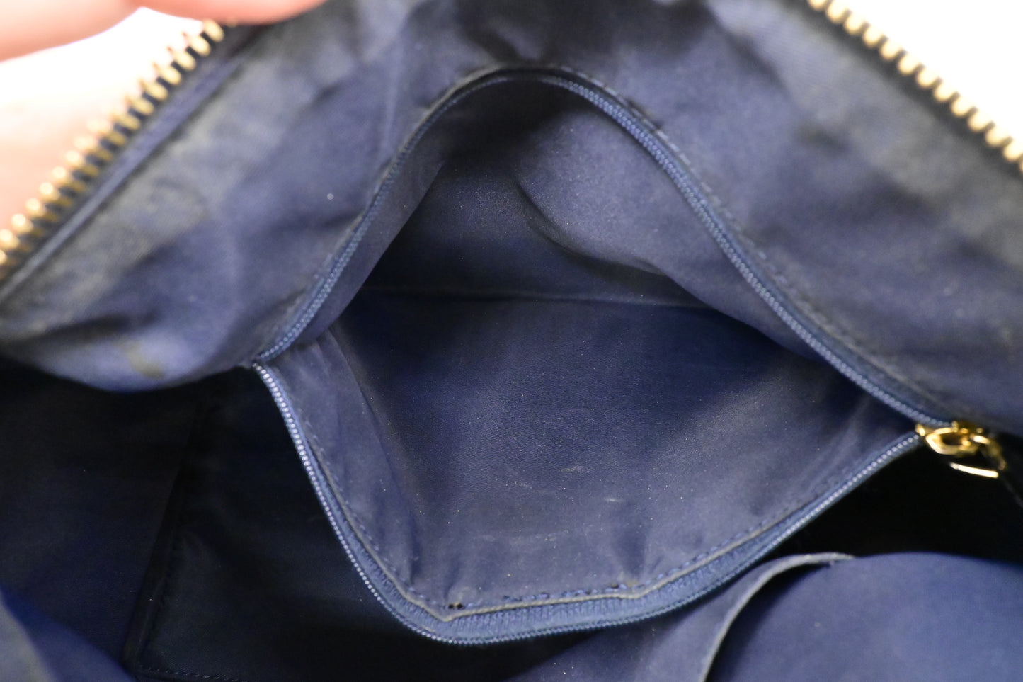 Dior Boston Bag in Blue Oblique Coated Canvas