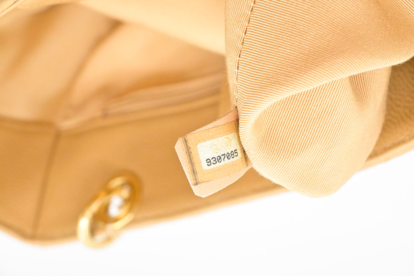 Chanel PST Shoulder Bag in Beige Caviar Leather