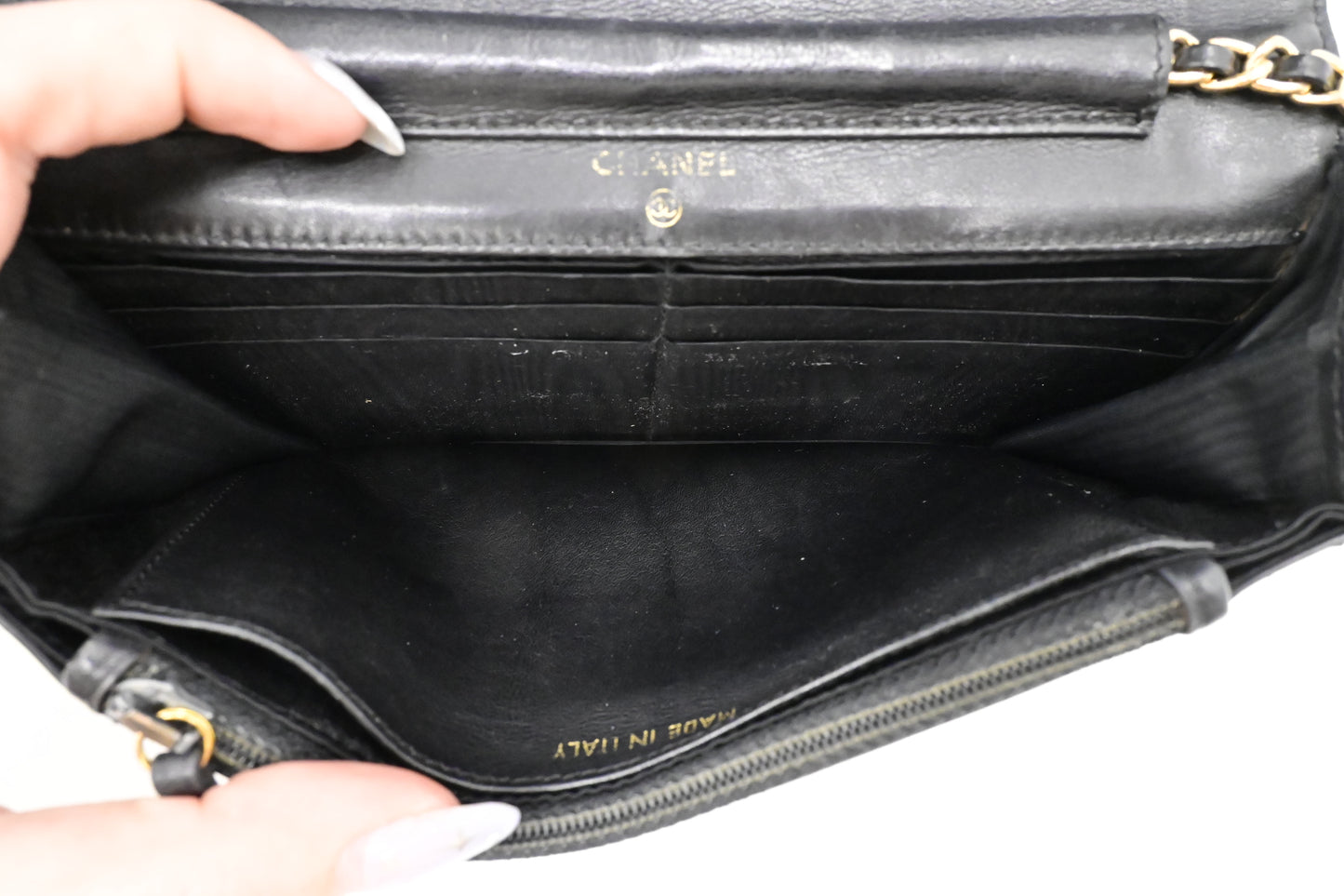 Chanel Wallet on Chain in Black Caviar Leather