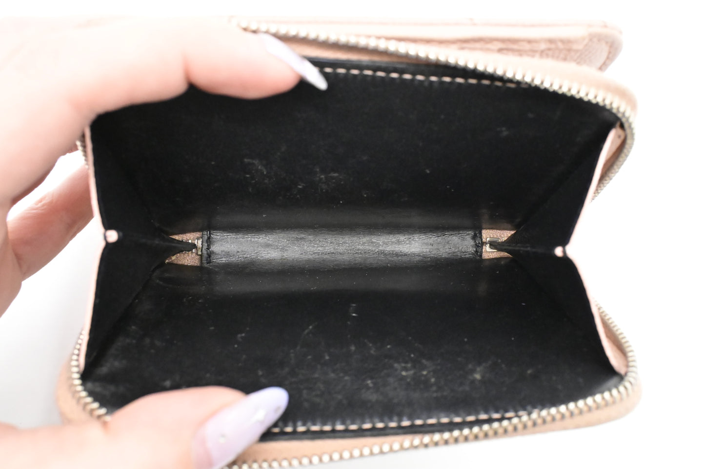 YSL Saint Laurent Compact Wallet in Pink Grain de Poudre Leather
