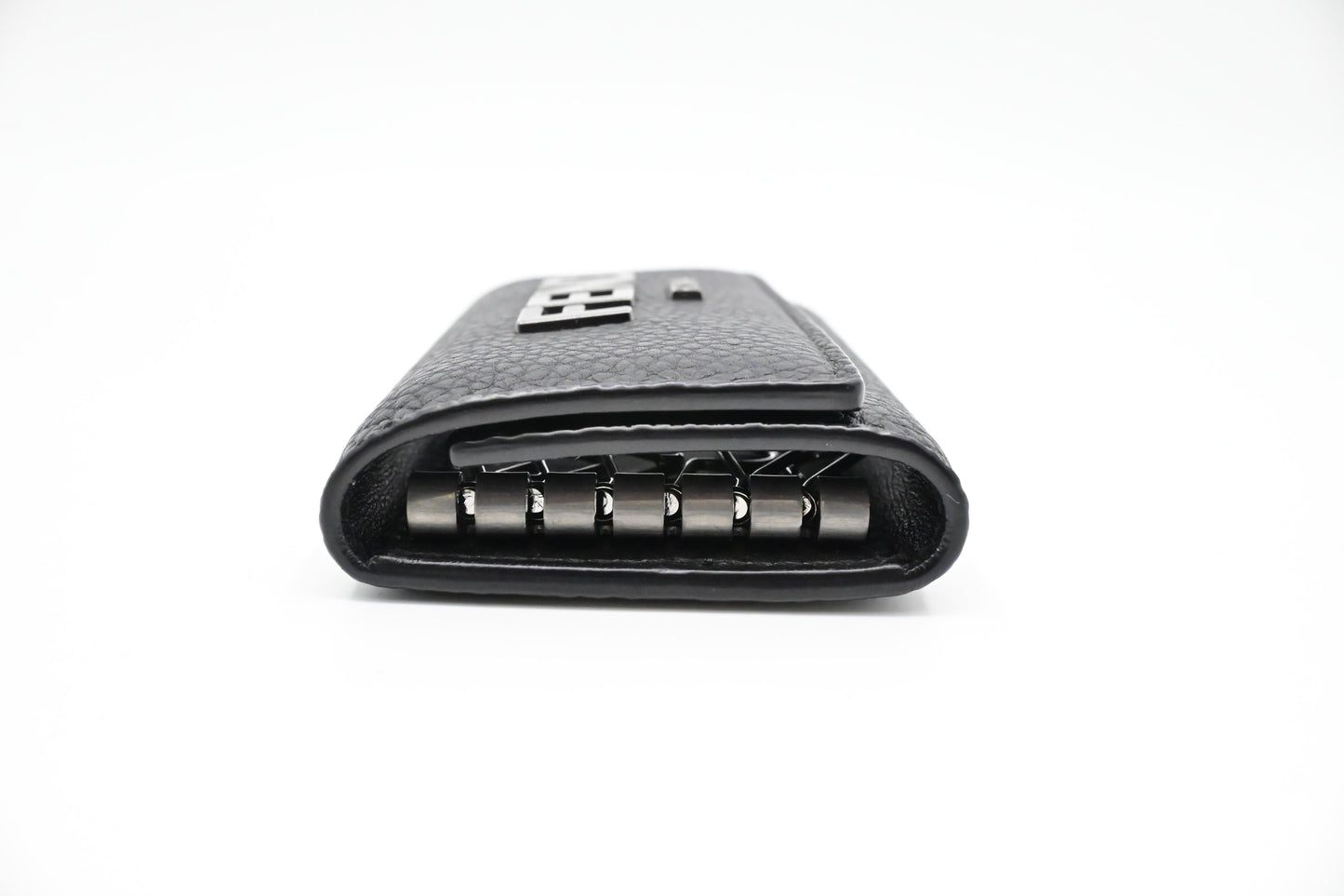 Fendi 6 Key Case in Black Leather