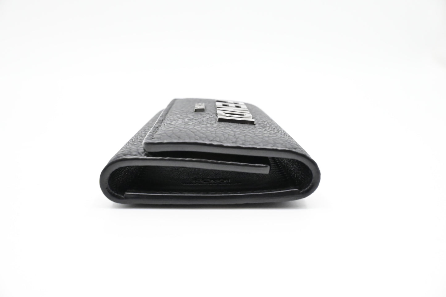 Fendi 6 Key Case in Black Leather
