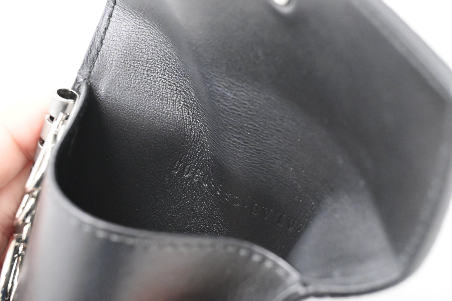 Fendi 6 Key Case in Black Leather