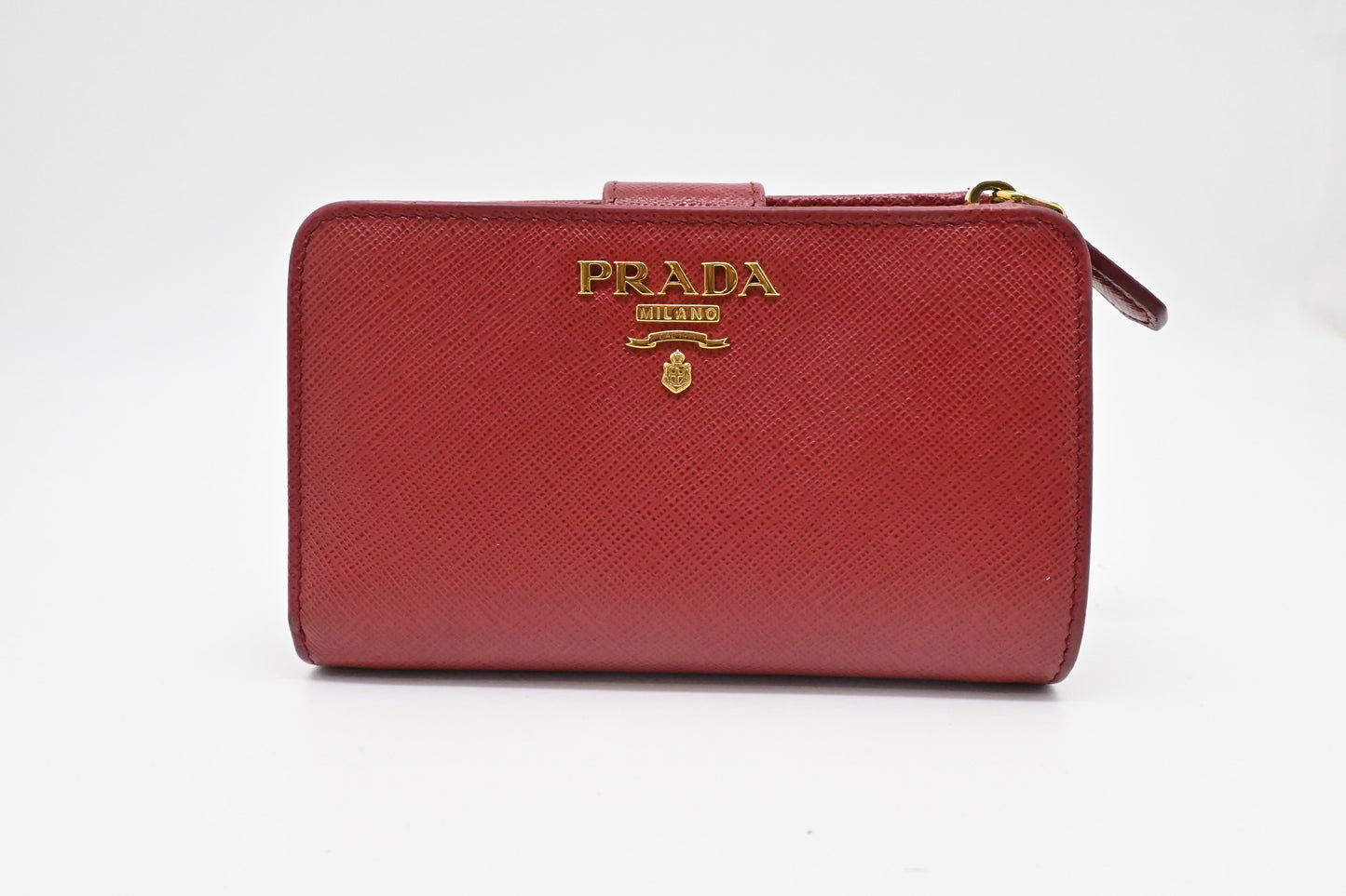 Prada Wallet in Red Saffiano Leather
