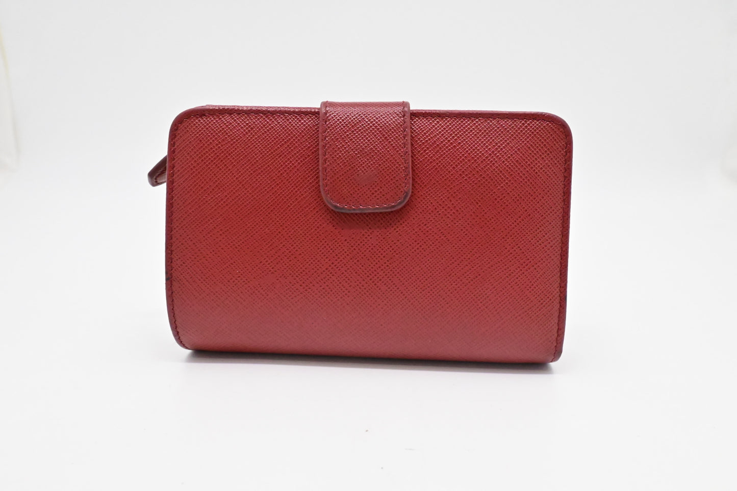 Prada Wallet in Red Saffiano Leather