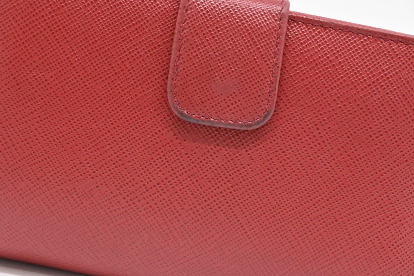 Prada Wallet in Red Saffiano Leather