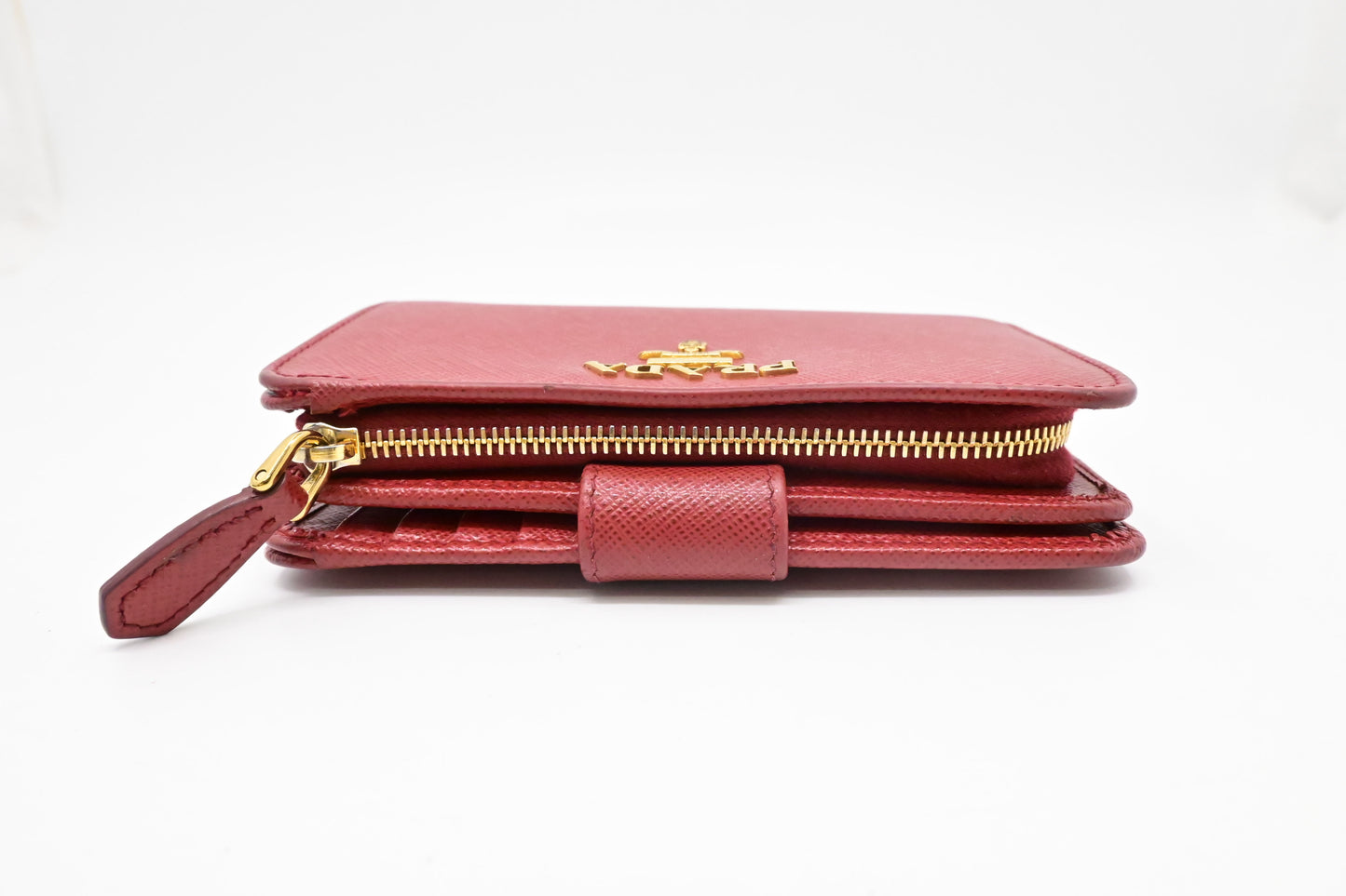 Prada Wallet in Red Saffiano Leather