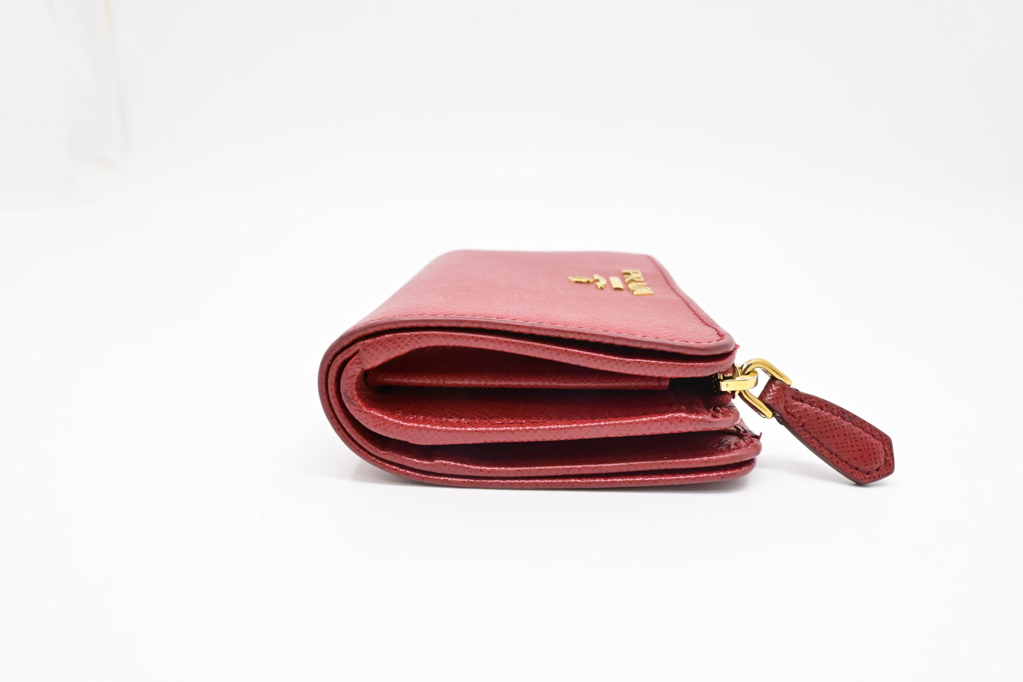 Prada Wallet in Red Saffiano Leather