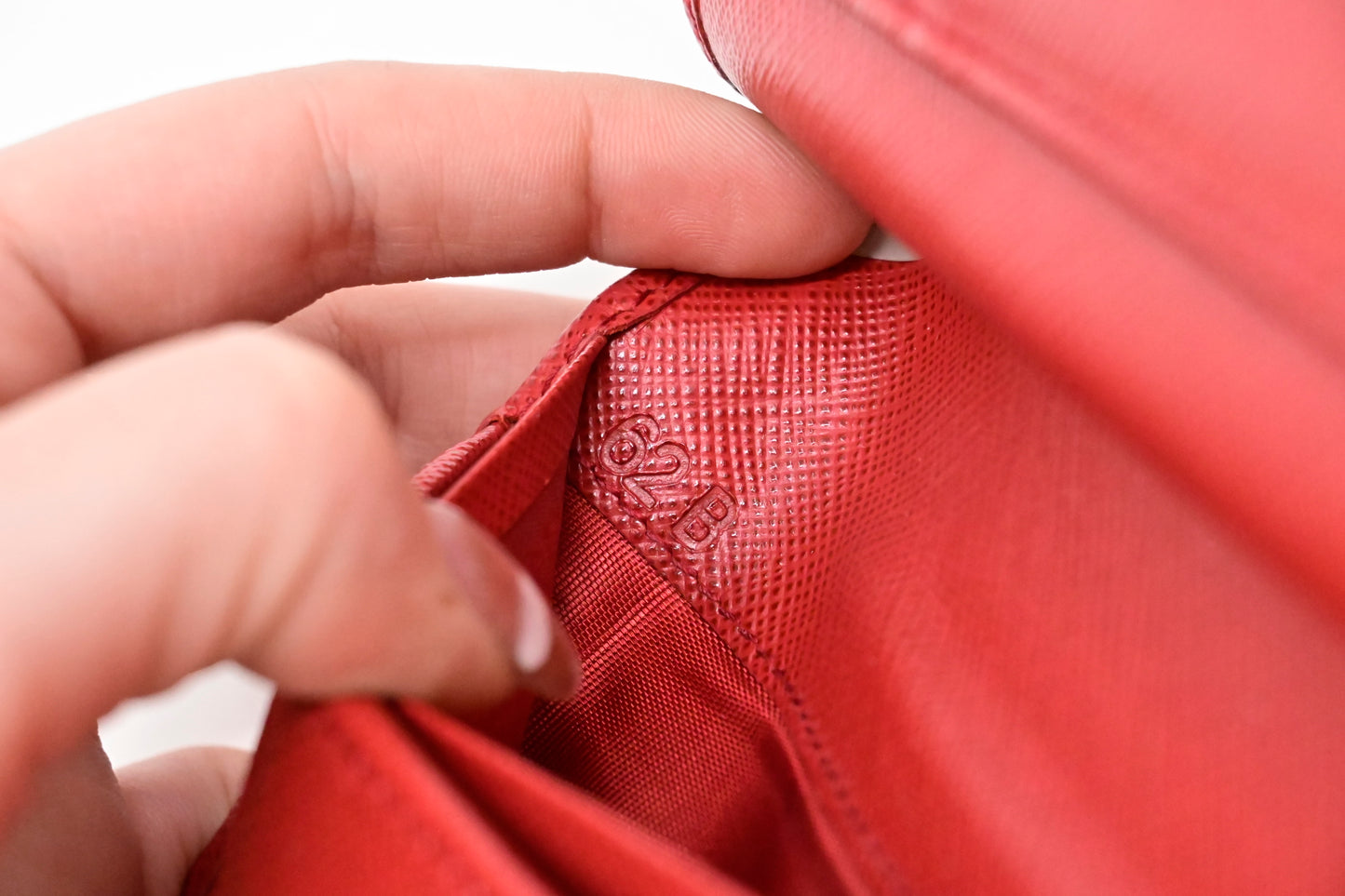 Prada Wallet in Red Saffiano Leather