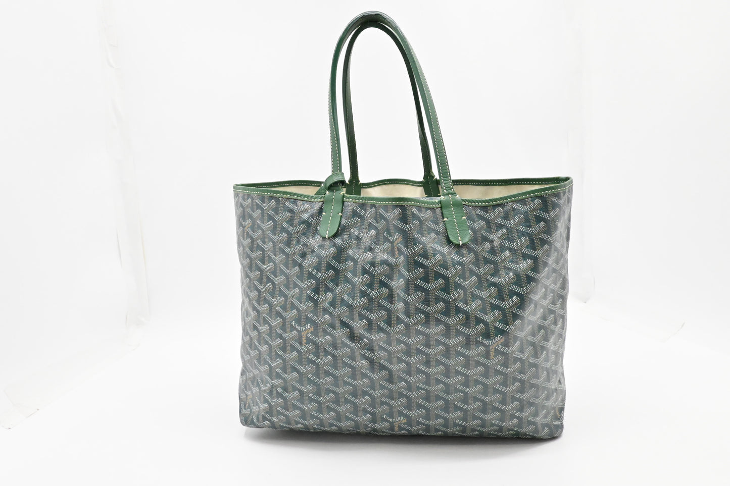 Goyard Saint Louis PM in Green Goyardine Canvas
