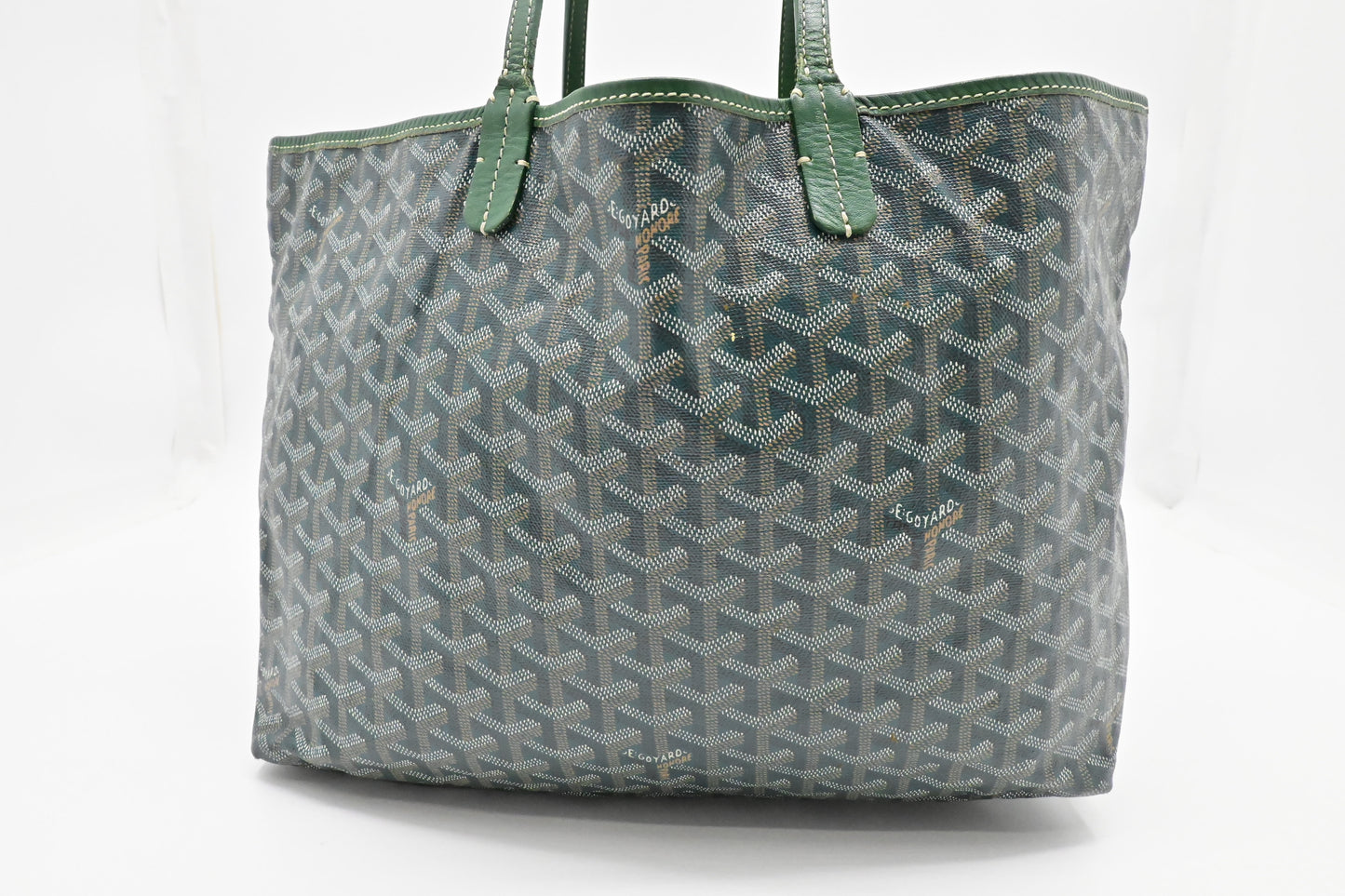 Goyard Saint Louis PM in Green Goyardine Canvas