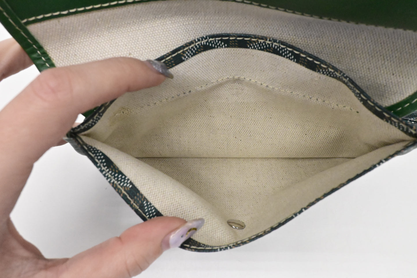 Goyard Saint Louis PM in Green Goyardine Canvas