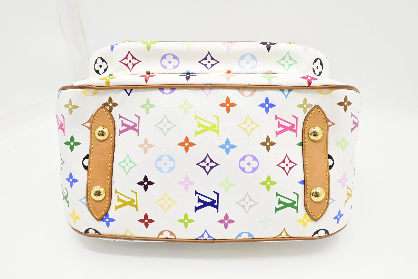 Louis Vuitton x Takashi Murakami Rita in White Multicolor Monogram Canvas