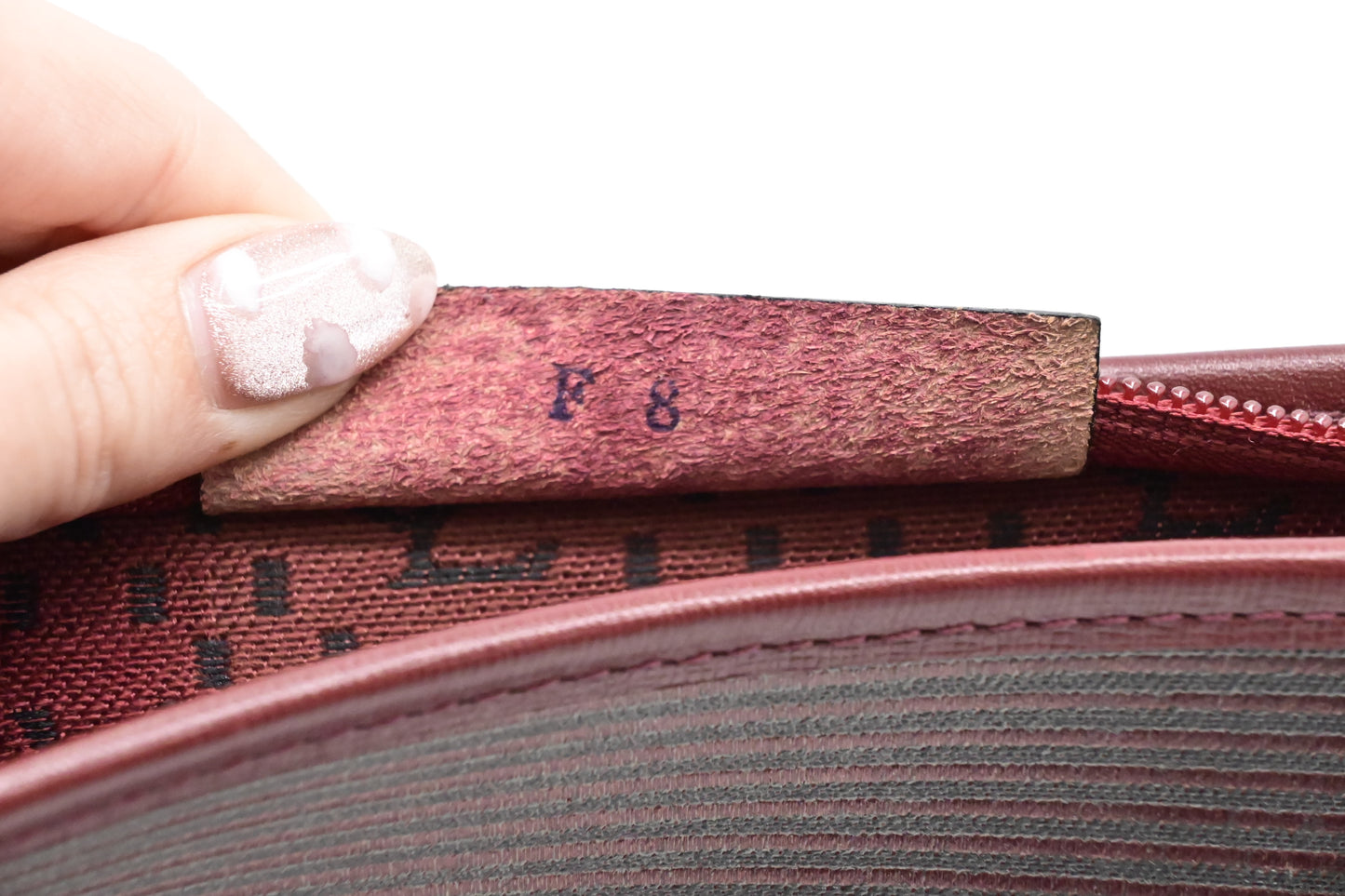 YSL Saint Laurent Clutch in Burgundy Coated Canvas