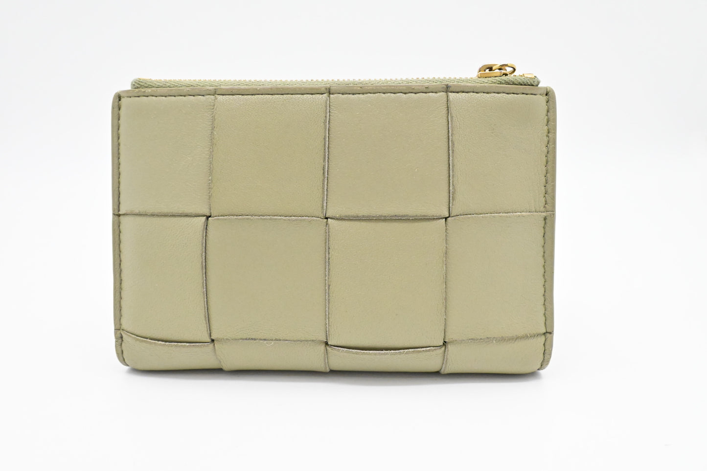Bottega Veneta Wallet in Green Intrecciato Leather