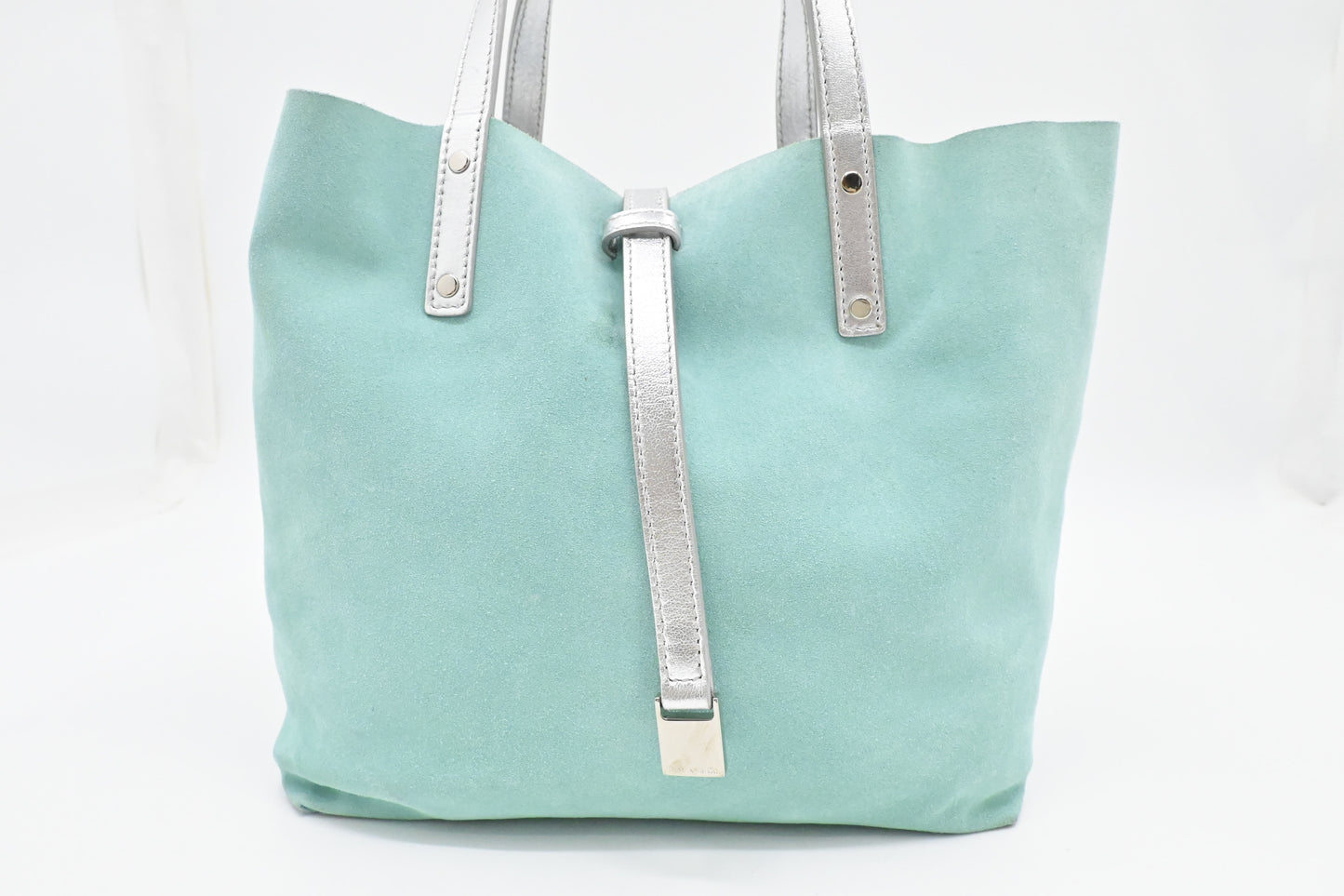 Tiffany & Co. Small Reversible Tote in Silver & Blue Leather