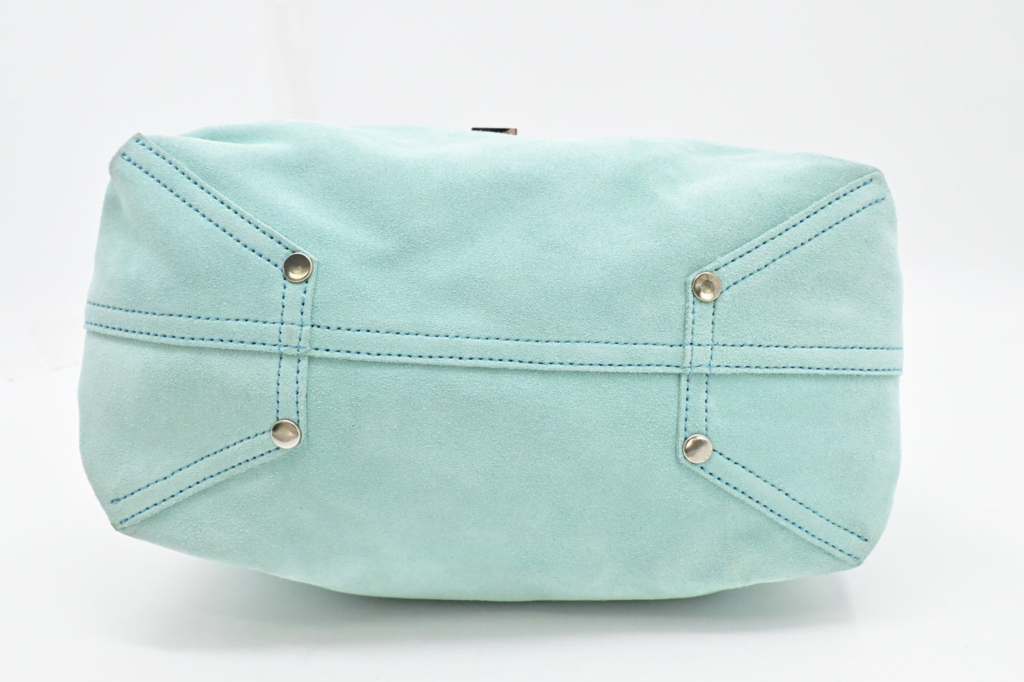 Tiffany & Co. Small Reversible Tote in Silver & Blue Leather