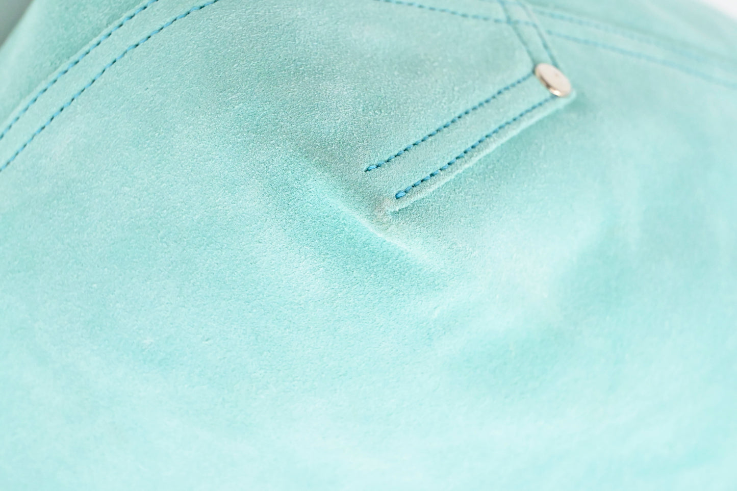 Tiffany & Co. Small Reversible Tote in Silver & Blue Leather