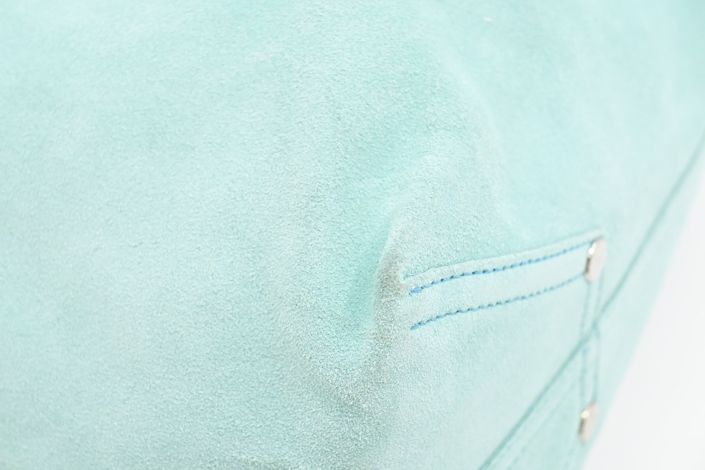 Tiffany & Co. Small Reversible Tote in Silver & Blue Leather