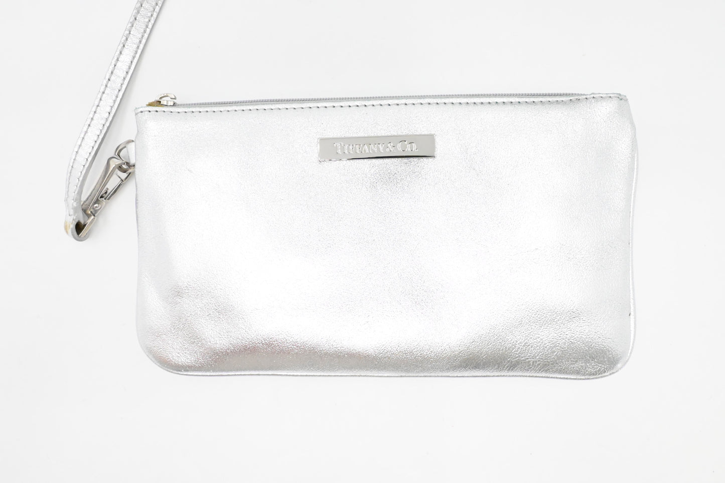 Tiffany & Co. Small Reversible Tote in Silver & Blue Leather