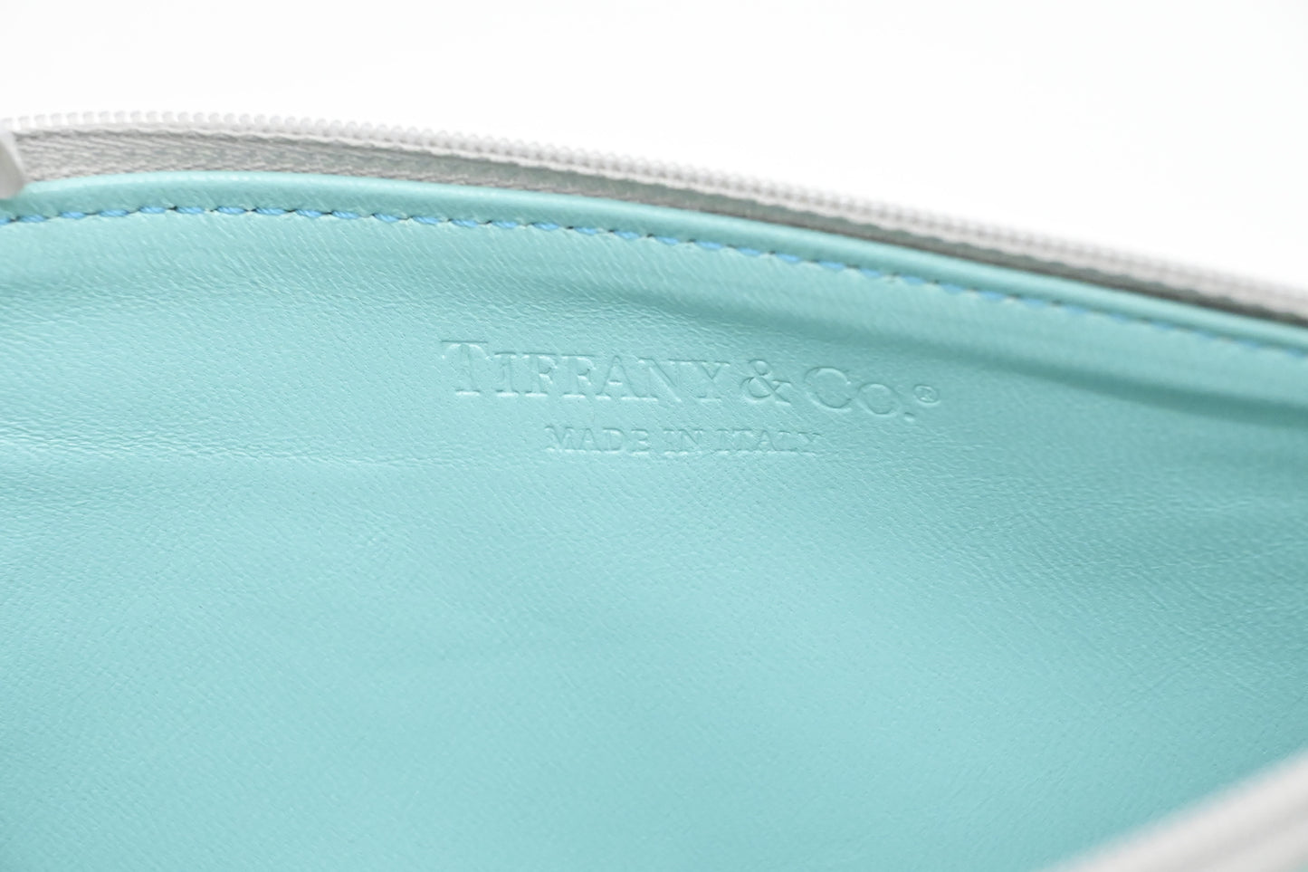 Tiffany & Co. Small Reversible Tote in Silver & Blue Leather