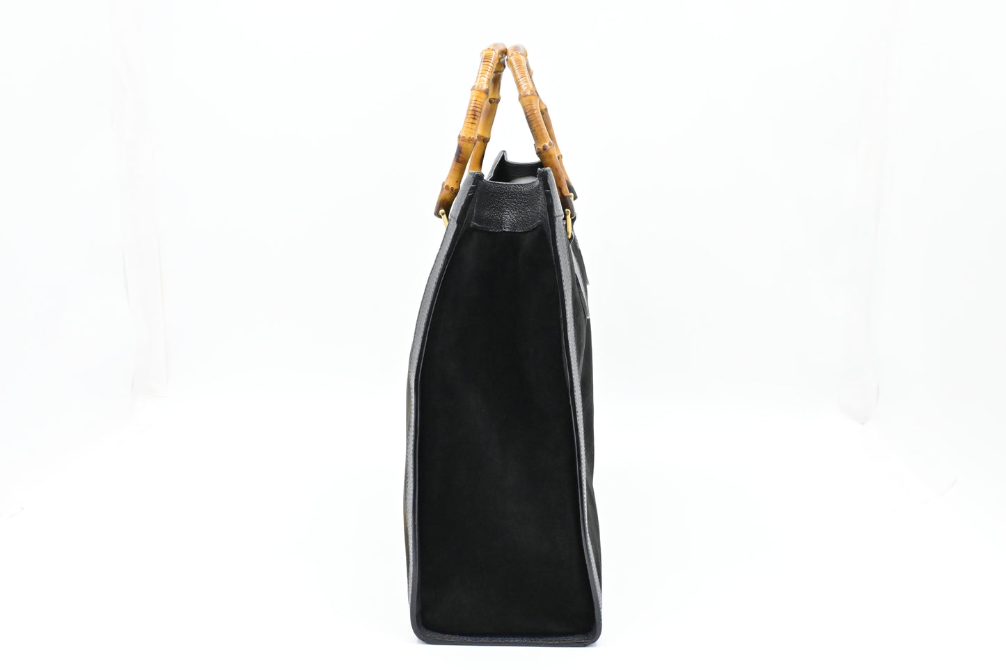 Gucci Large Diana Tote in Black Suede