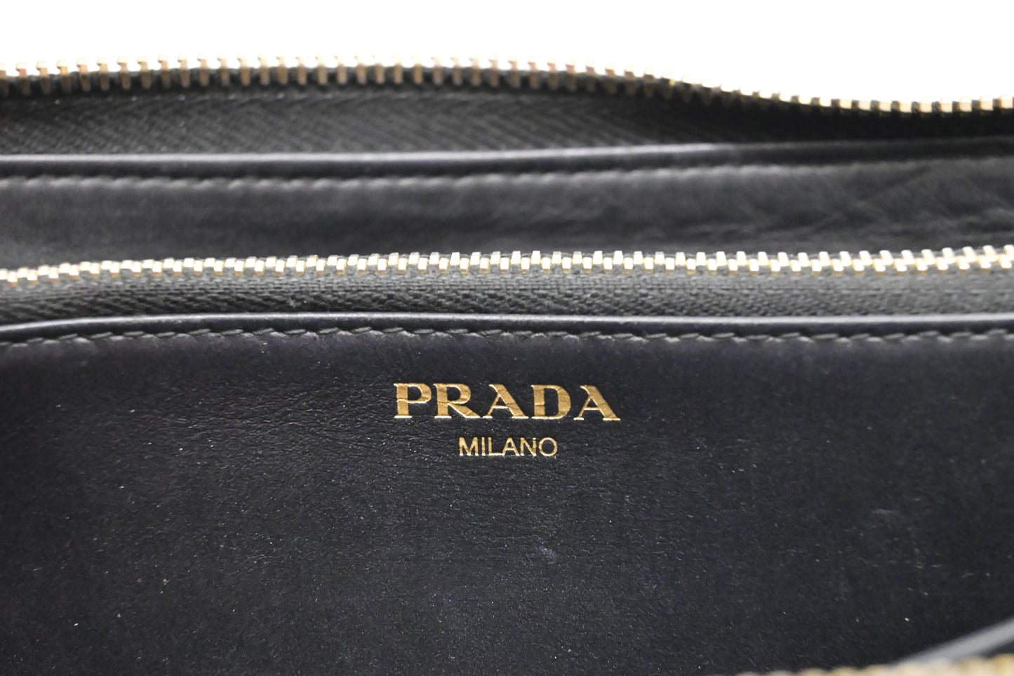 Prada Long Zippy Wallet in Nero Leather