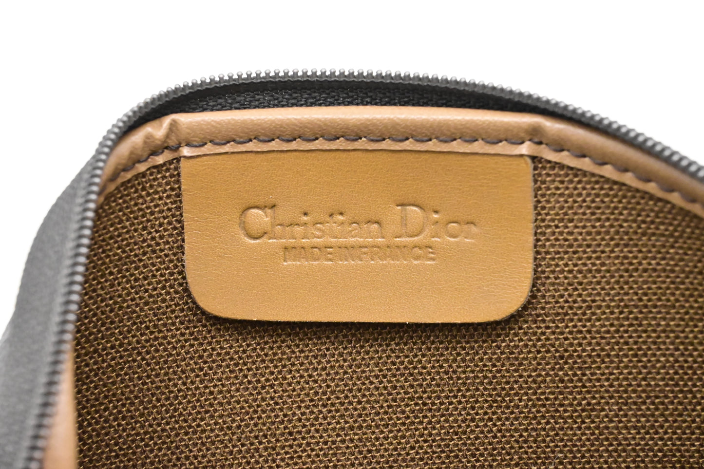 Dior Chain Crossbody Bag in Black Honeycomb Coated Canvas