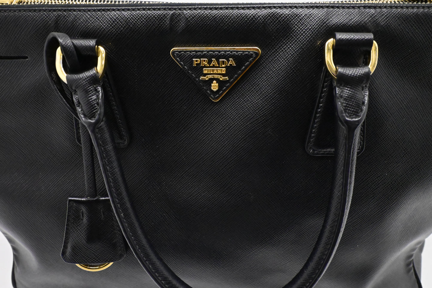 Prada Medium Galleria in Black Saffiano Leather