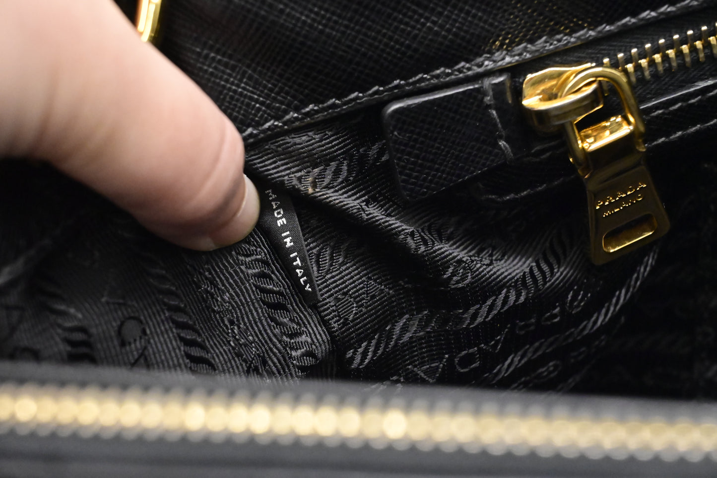 Prada Medium Galleria in Black Saffiano Leather