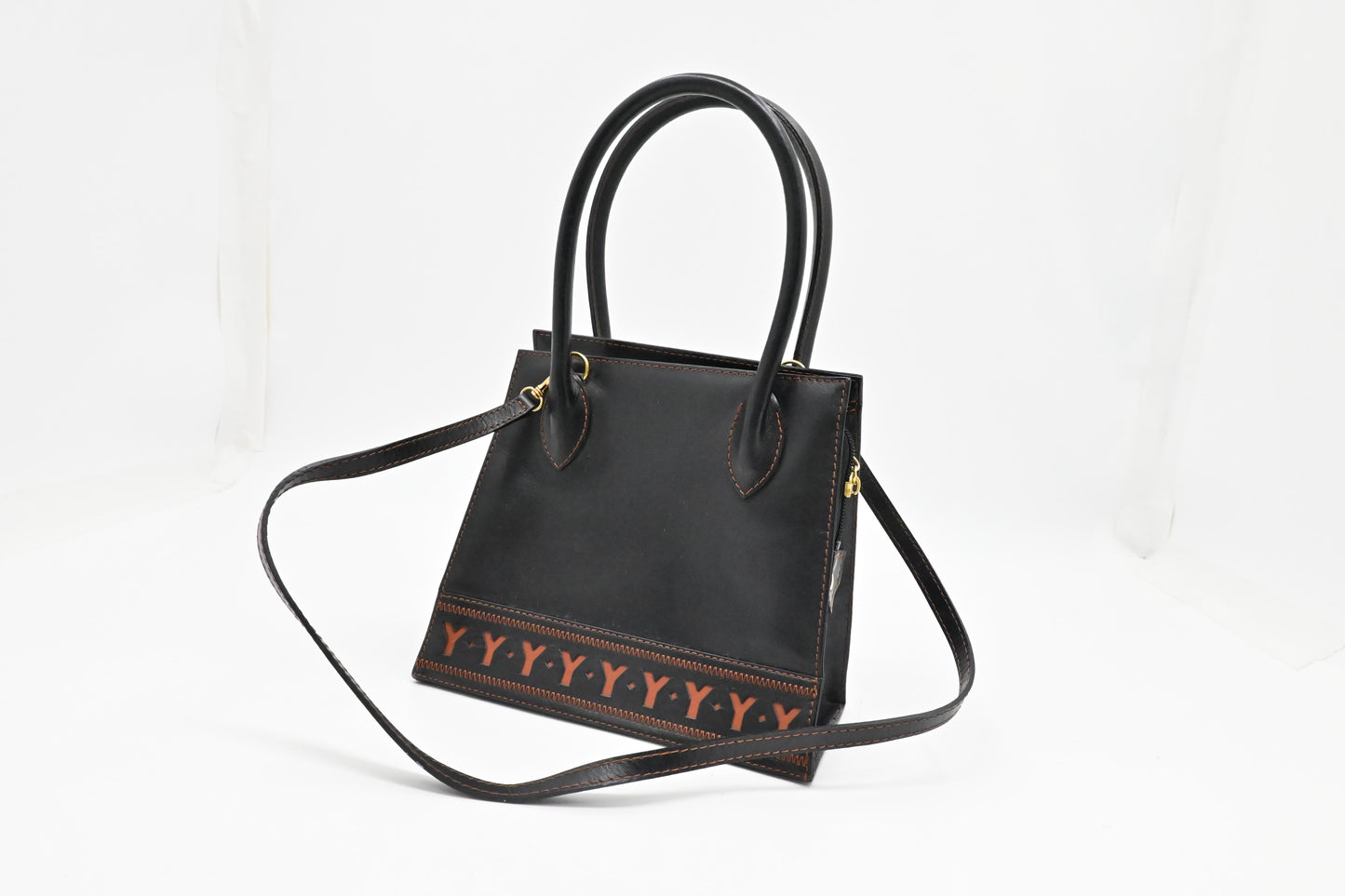 YSL Saint Laurent 2-Way Bag in Black Leather