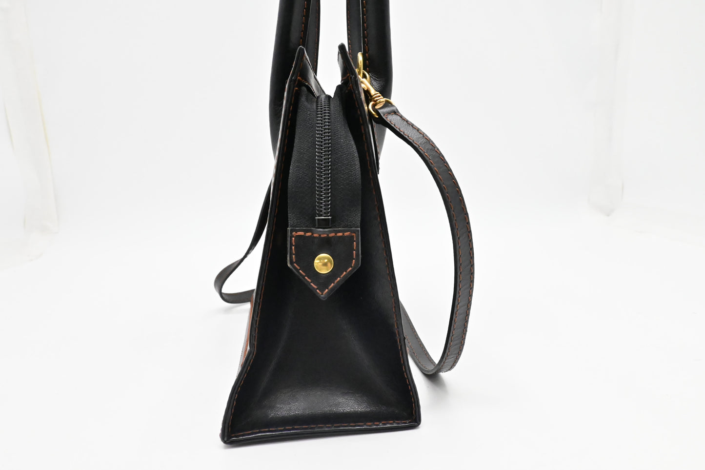 YSL Saint Laurent 2-Way Bag in Black Leather