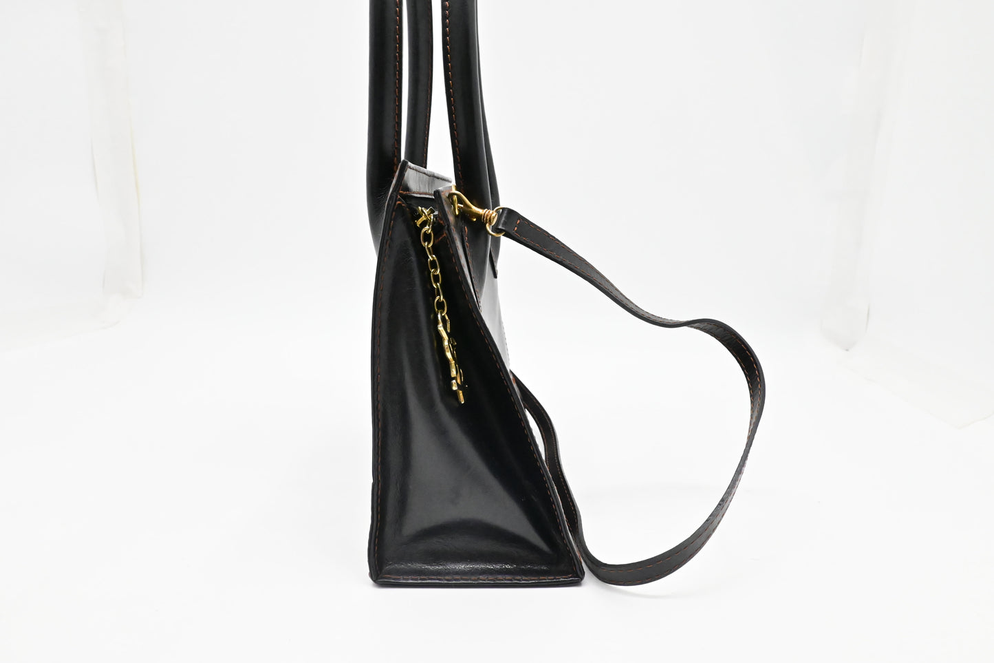 YSL Saint Laurent 2-Way Bag in Black Leather