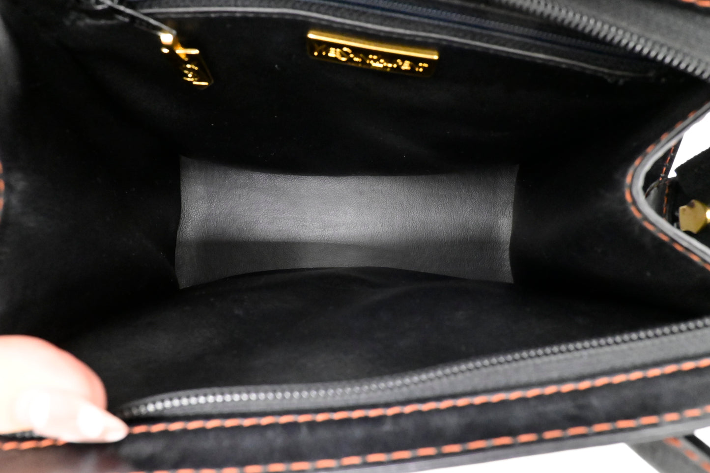 YSL Saint Laurent 2-Way Bag in Black Leather