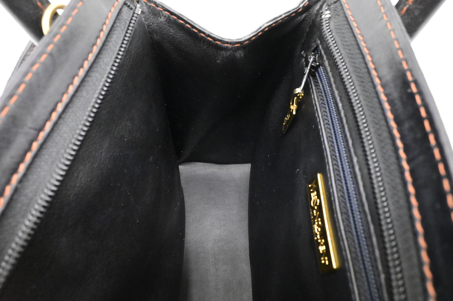 YSL Saint Laurent 2-Way Bag in Black Leather