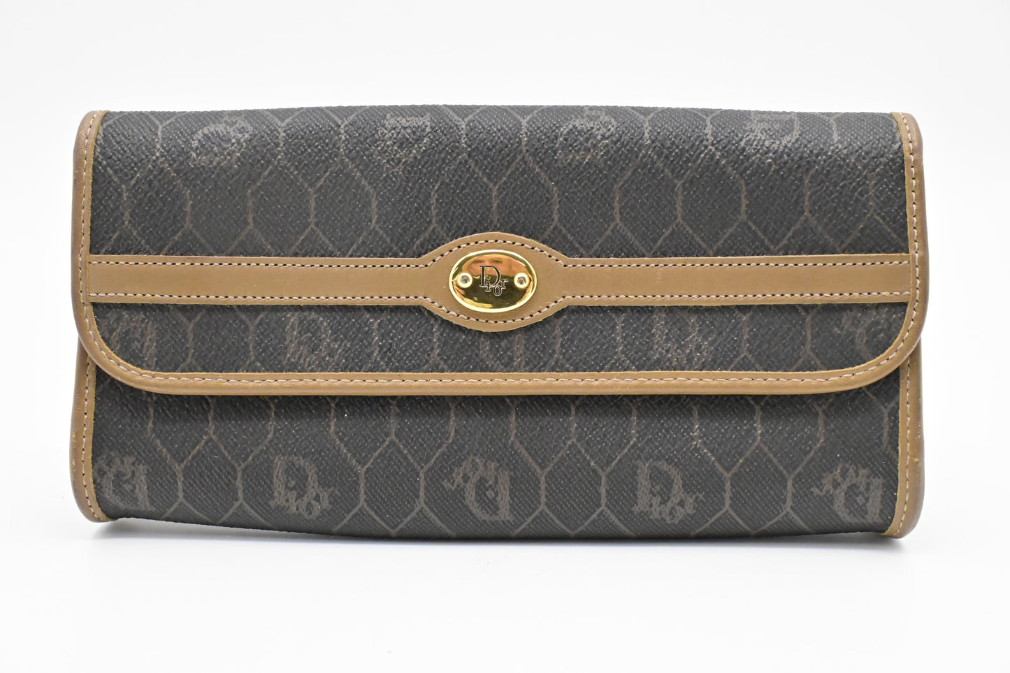 Dior Wallet in Black Honeycomb Canvas