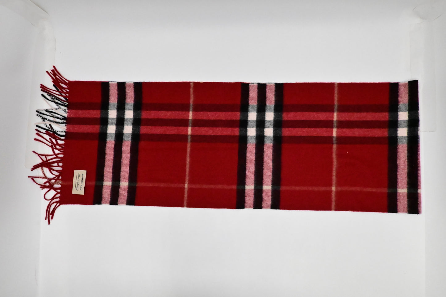 Burbery Scarf in Red Cashmere