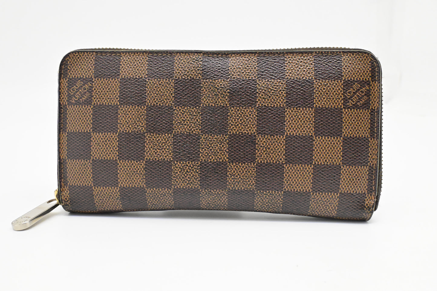 Louis Vuitton Long Zippy Wallet in Damier Ebene Canvas