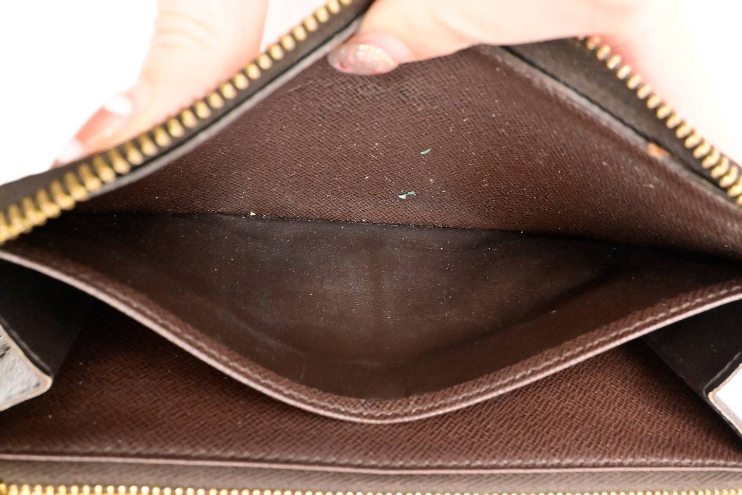 Louis Vuitton Long Zippy Wallet in Damier Ebene Canvas
