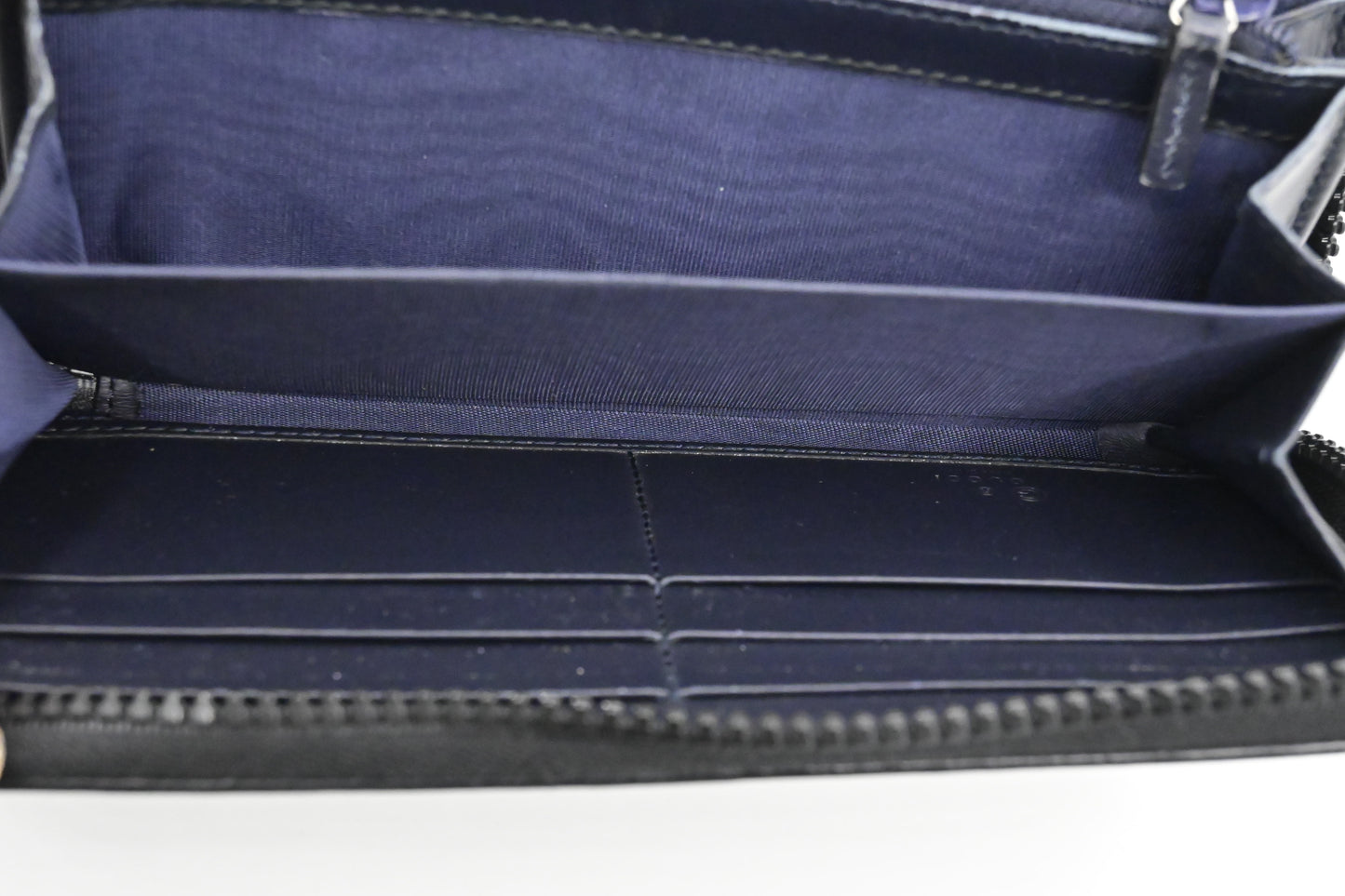 Gucci Zip Around Long Wallet in Blue Blooms GG Supreme Canvas